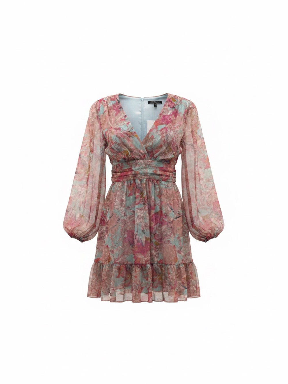 Alex Marie Pink and Green Floral Long Sleeve Dress